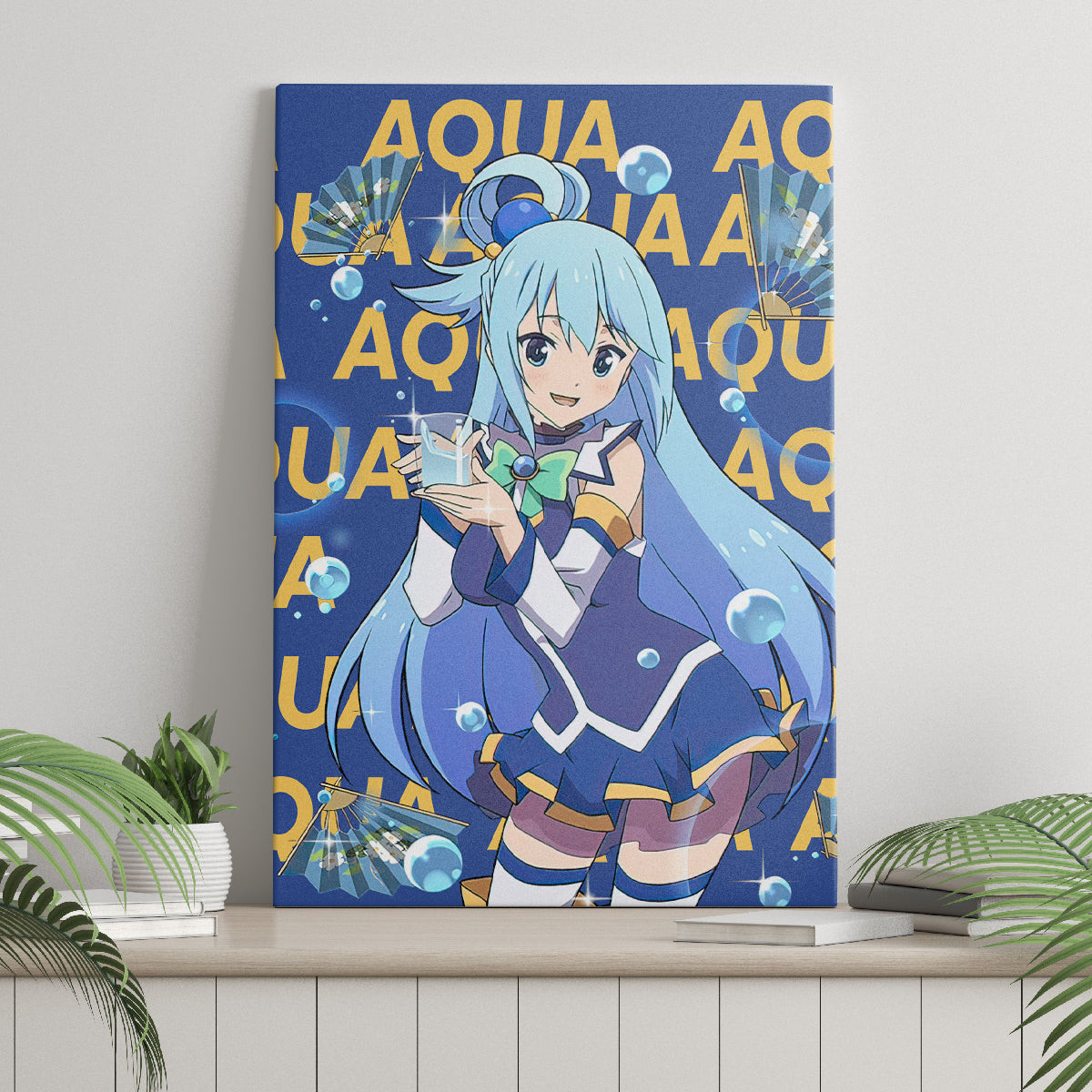 Aqua Konosuba Canvas Wall Art Anime Style
