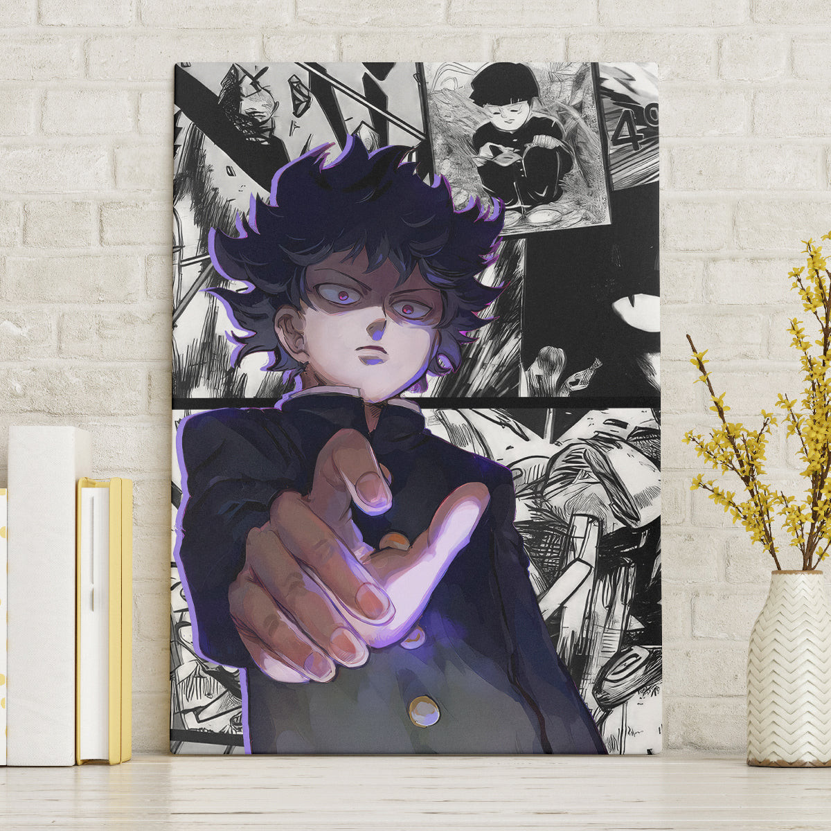 Arataka Reigen Mob Psycho 100 Canvas Wall Art Anime Style Art