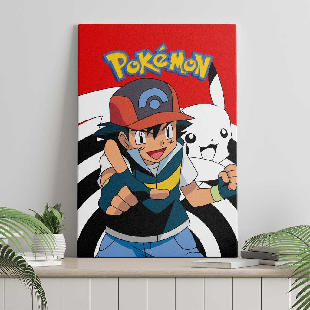 Ash Ketchum Pokemon Canvas Wall Art Anime Style Ts04