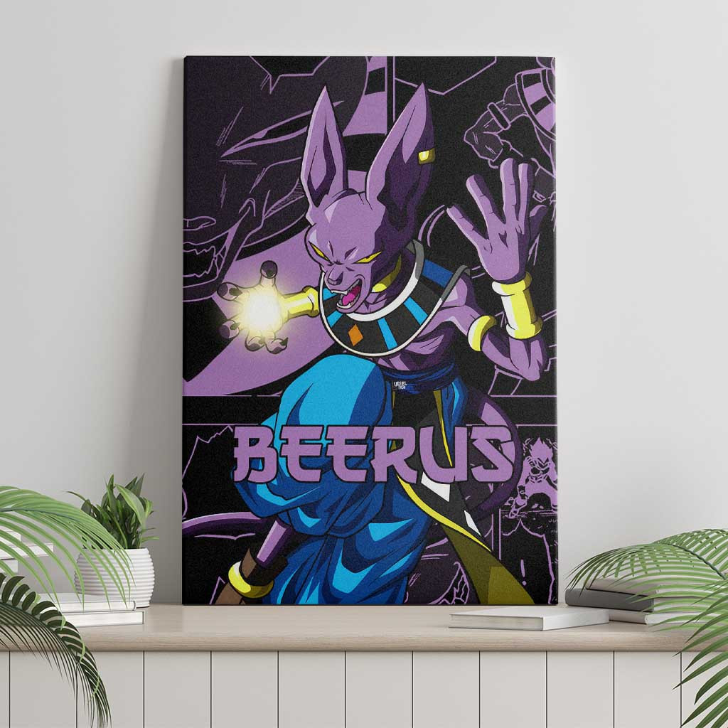 Beerus Dragon Ball Canvas Wall Art Pattern Anime Mix Manga Style