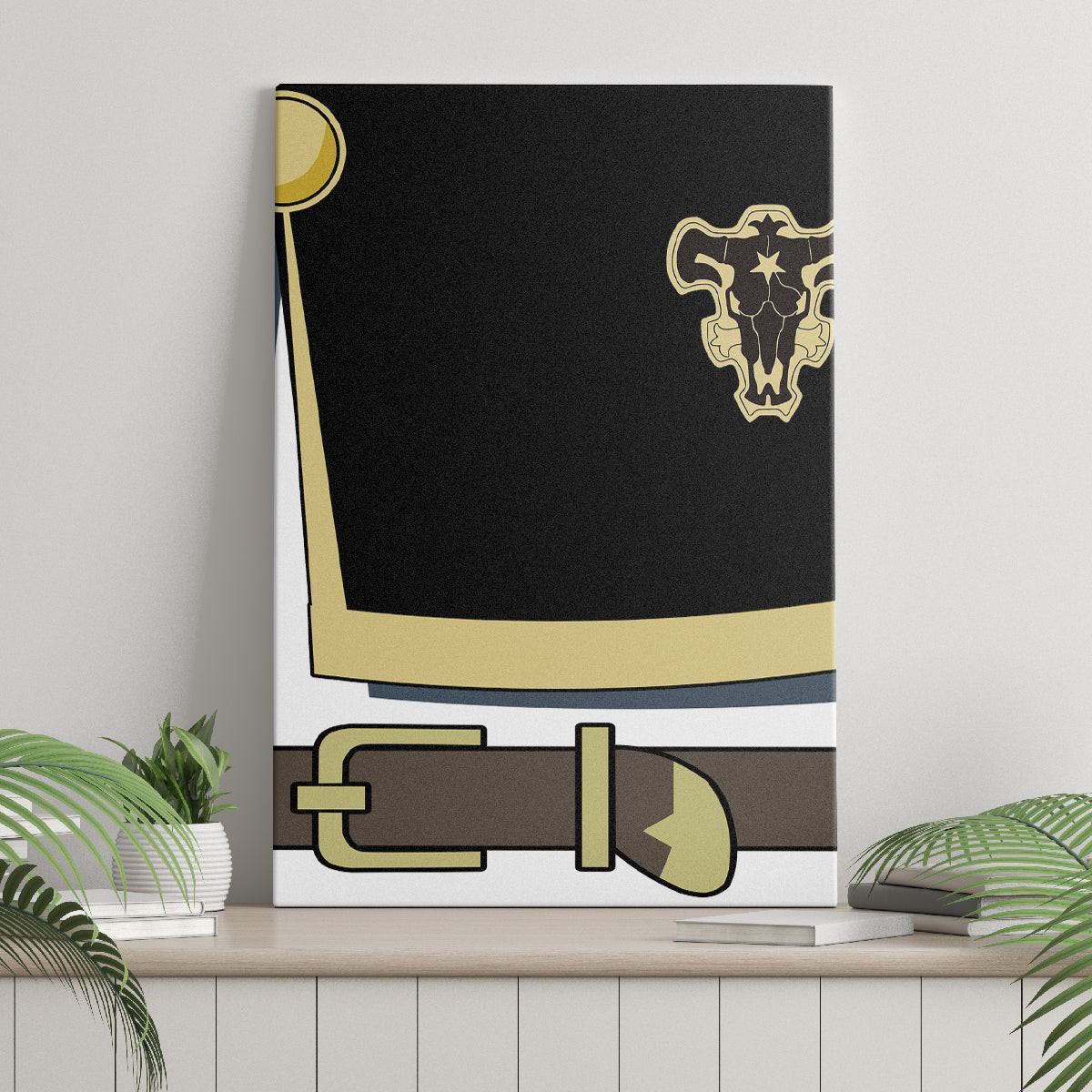 Black Bull Asta Canvas Wall Art