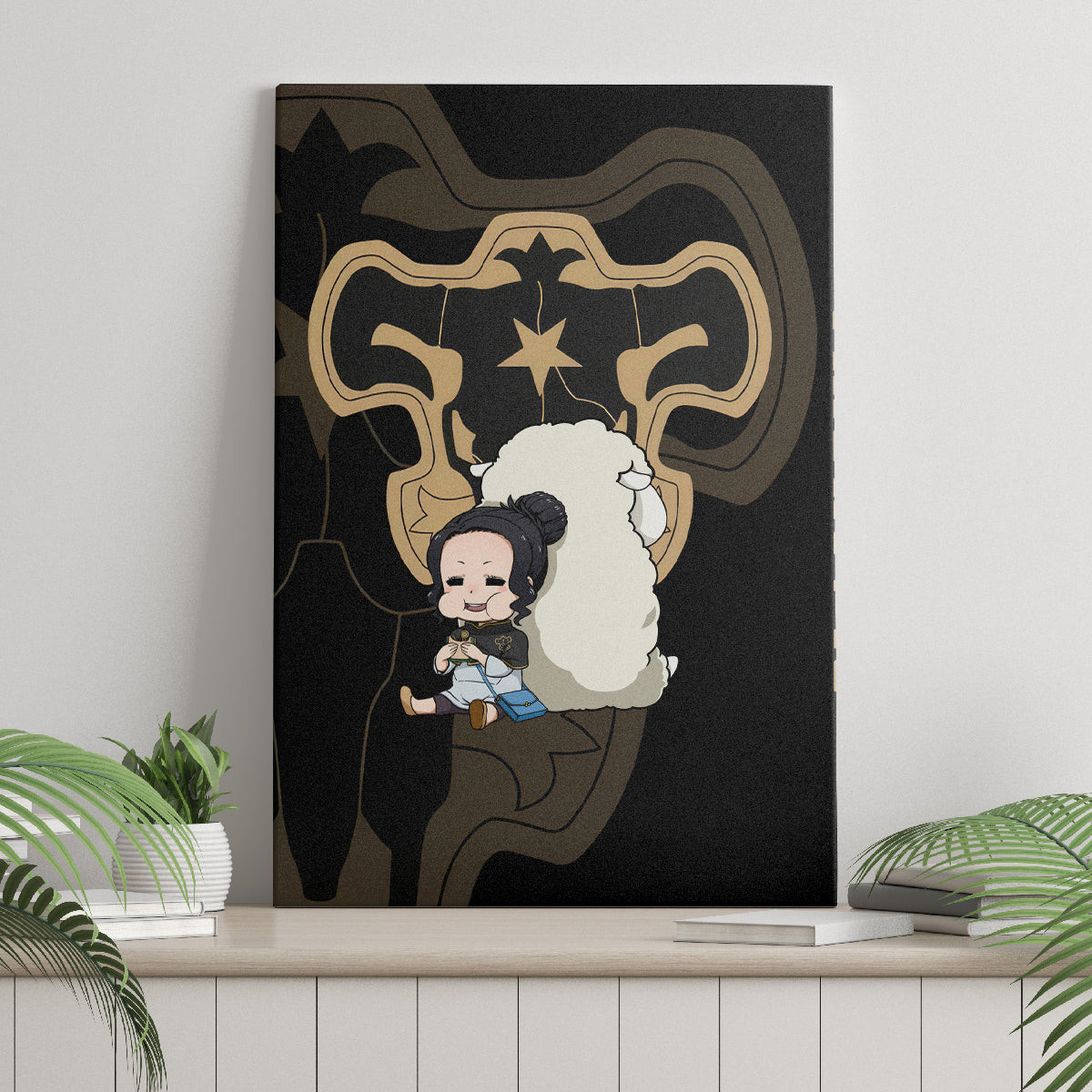 Black Bull Charmy Canvas Wall Art