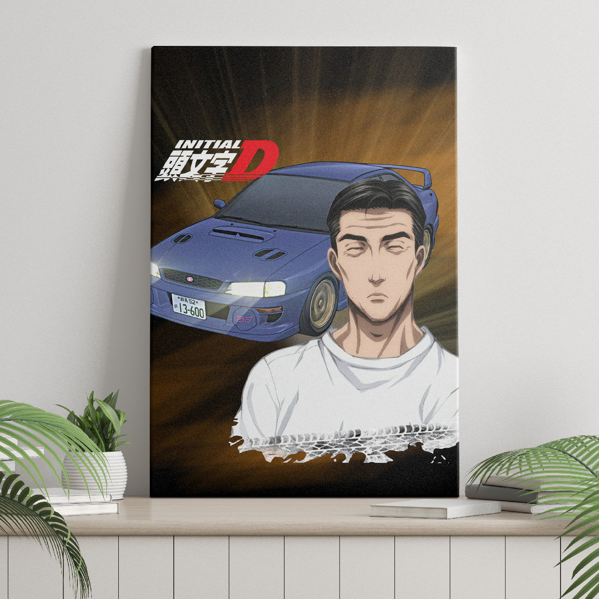 Bunta Fujiwara Initial D Canvas Wall Art Manga Mix Anime Style