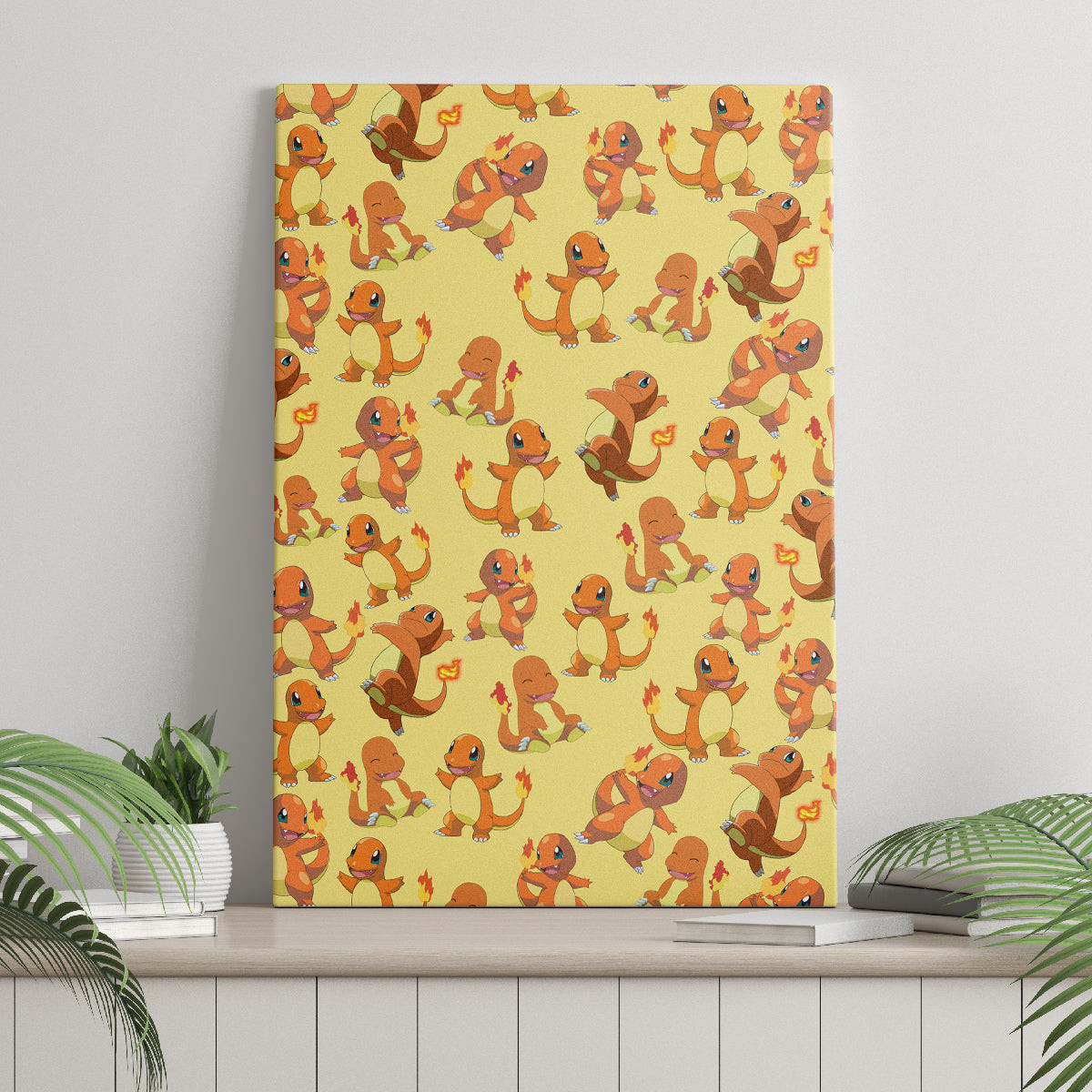 Charmander Pattern Style Canvas Wall Art