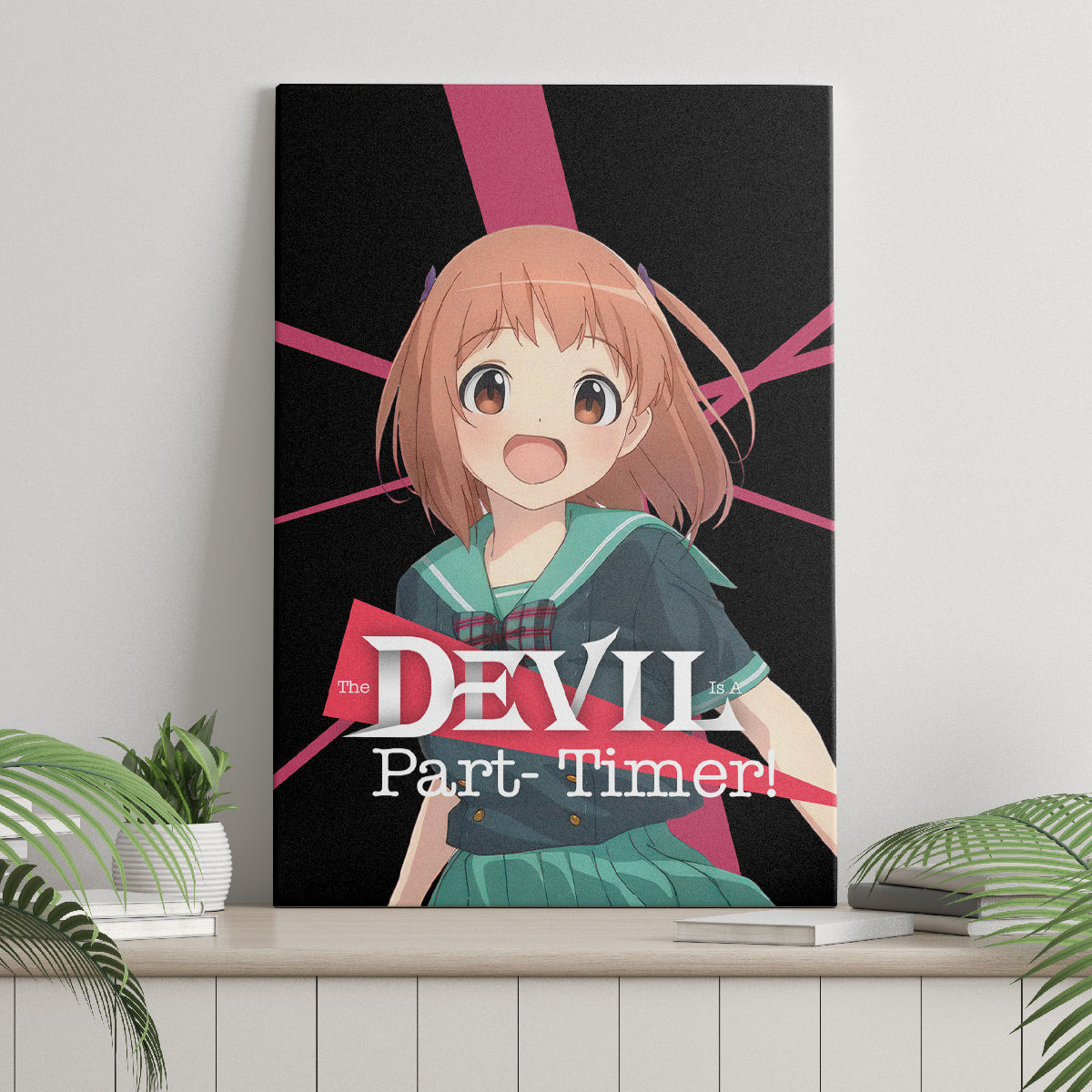 Chiho Sasaki The Devil Part Timer Canvas Wall Art Anime Style
