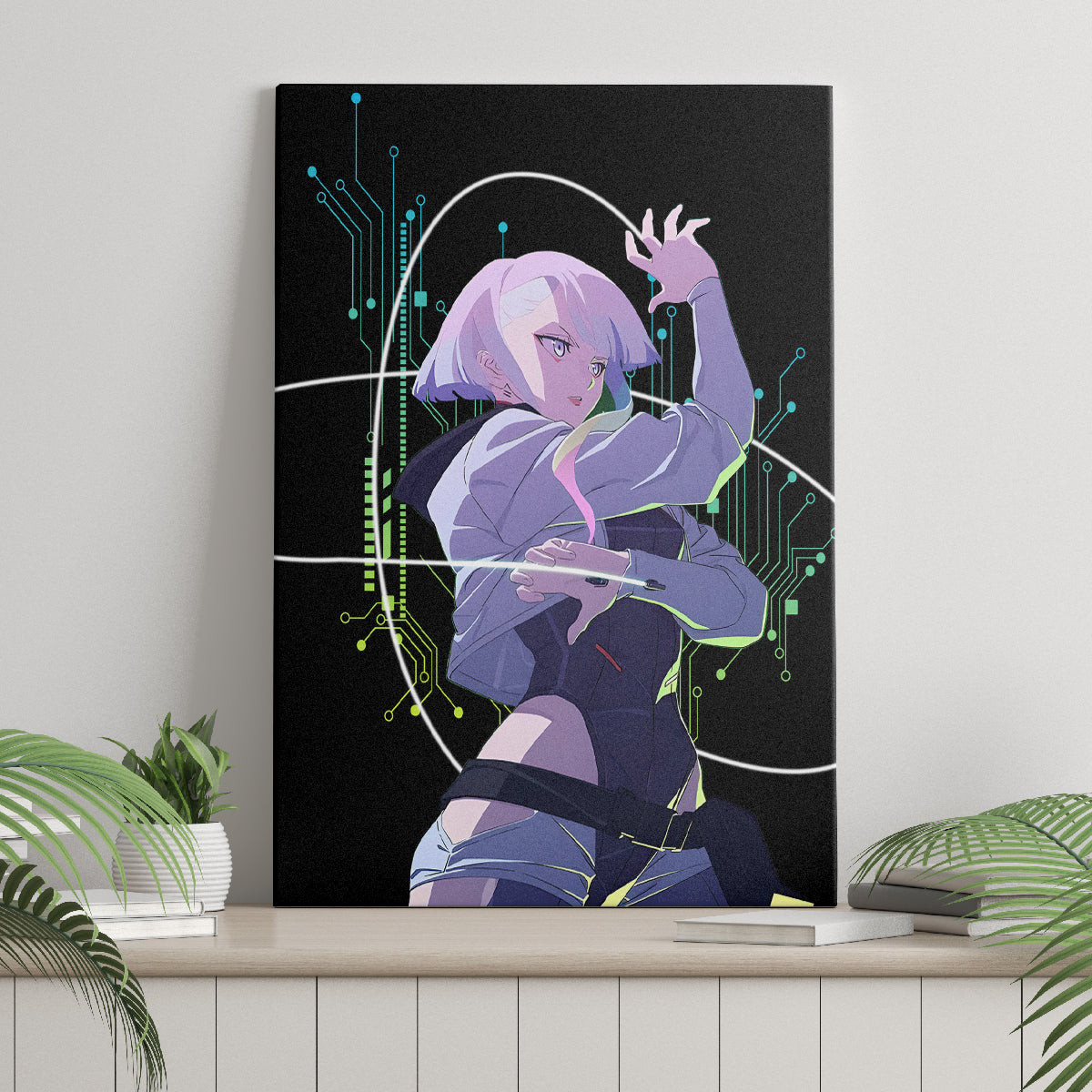 Cyberpunk Lucy Anime Cyberpunk Canvas Wall Art