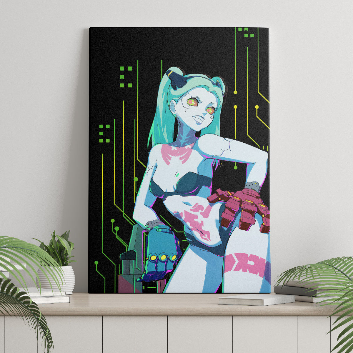 Cyberpunk Rebecca Canvas Wall Art