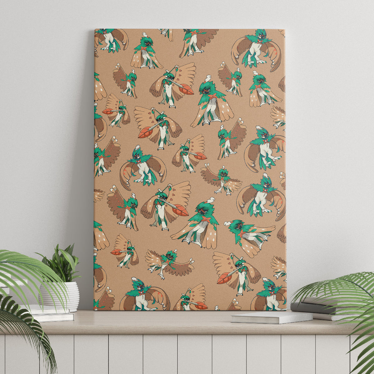 Decidueye Pattern Style Canvas Wall Art