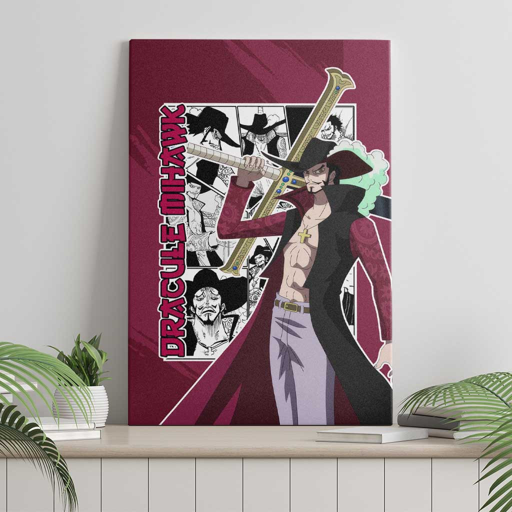 Dracule Mihawk One Piece Canvas Wall Art Anime Mix Manga Style