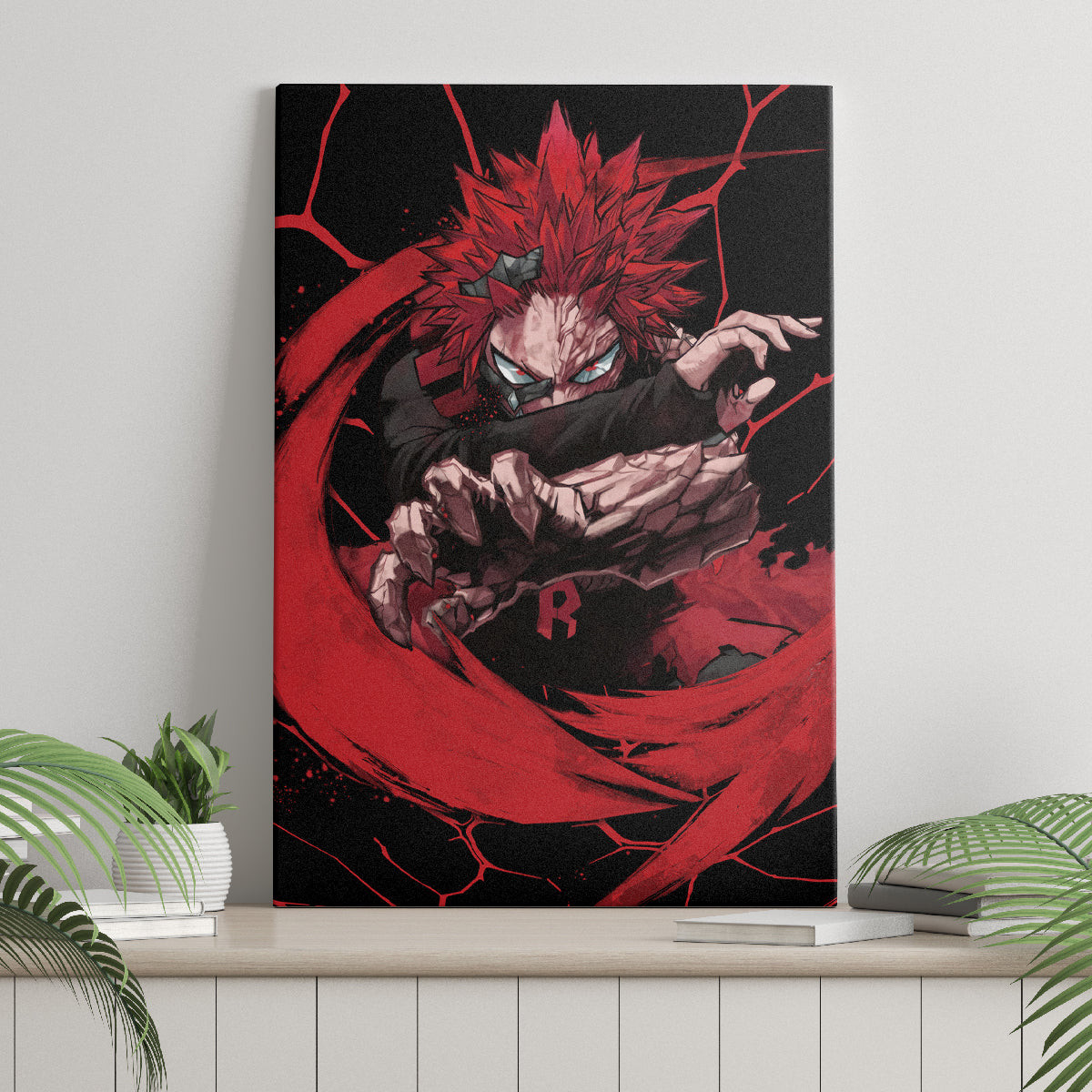 Eijirou Kirishima Red Riot Canvas Wall Art