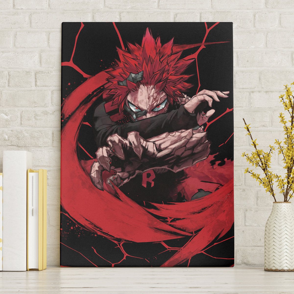 Eijirou Kirishima Red Riot Canvas Wall Art
