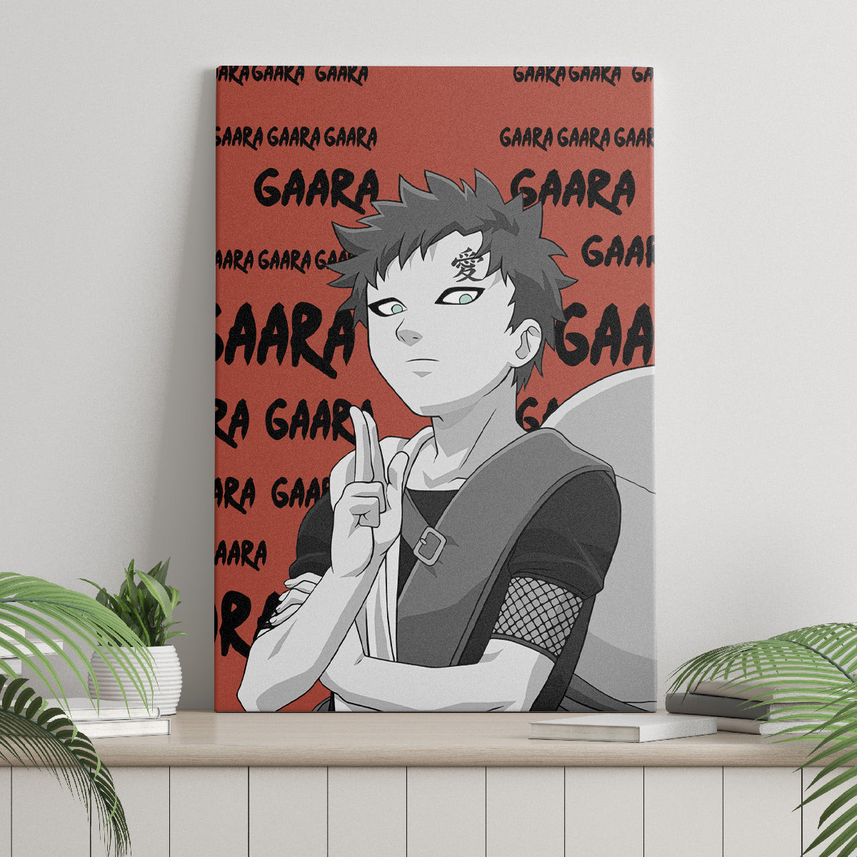 Gaara Style Manga Canvas Wall Art