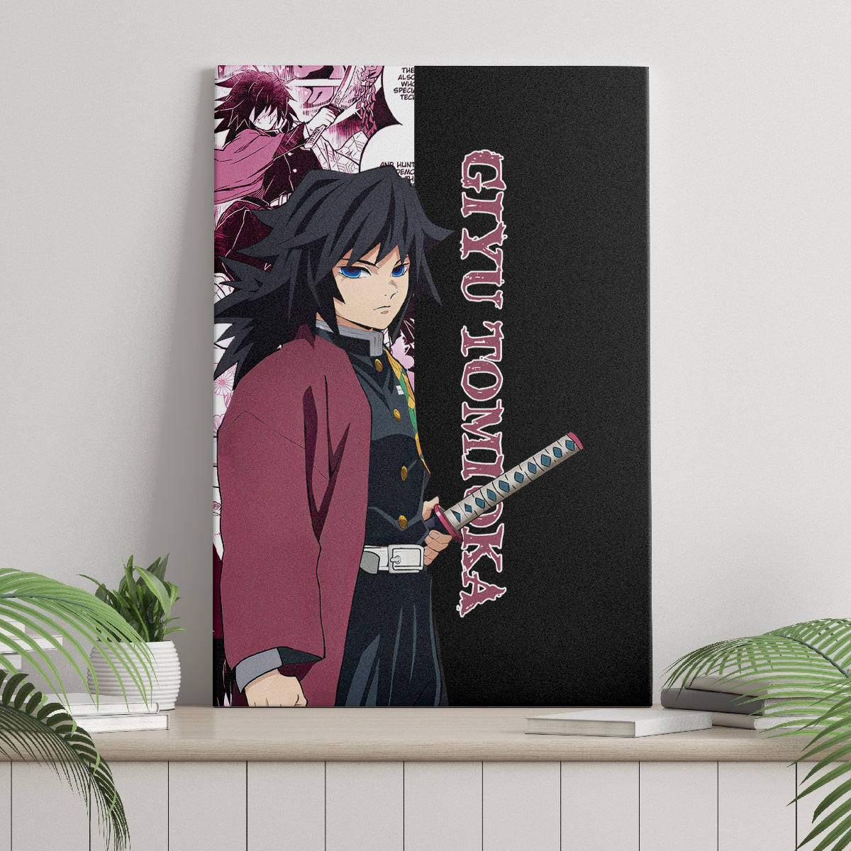 Giyu Tomioka Demon Slayer Canvas Wall Art Anime Mix Manga Style