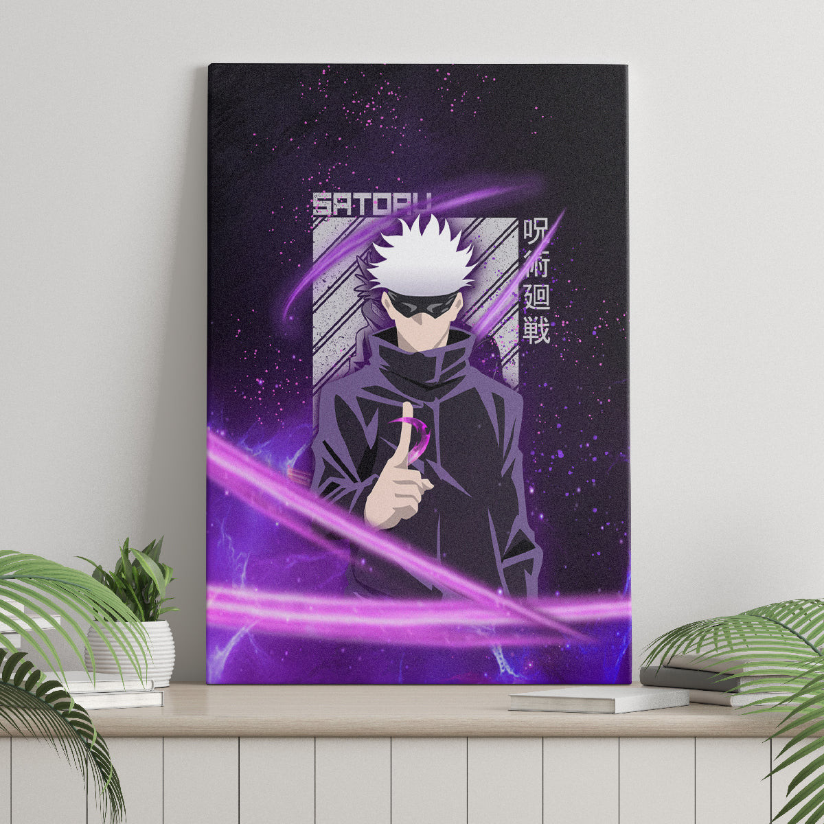 Gojo Satoru Jujutsu Kaisen Canvas Wall Art Aura Anime Galaxy Style