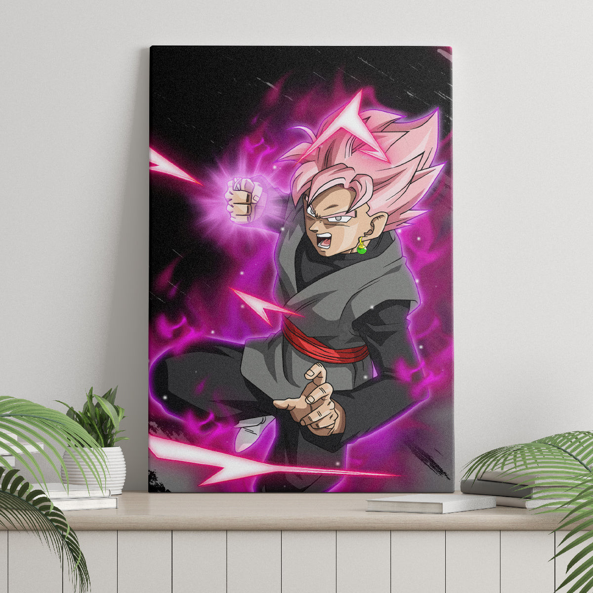 Goku Black Rose Canvas Wall Art
