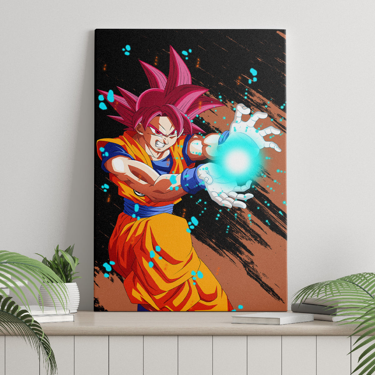Goku Saiyan God Canvas Wall Art