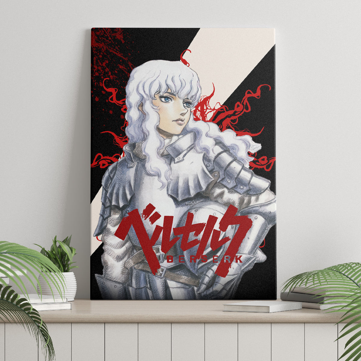 Griffith Berserk Canvas Wall Art Black Blood Style