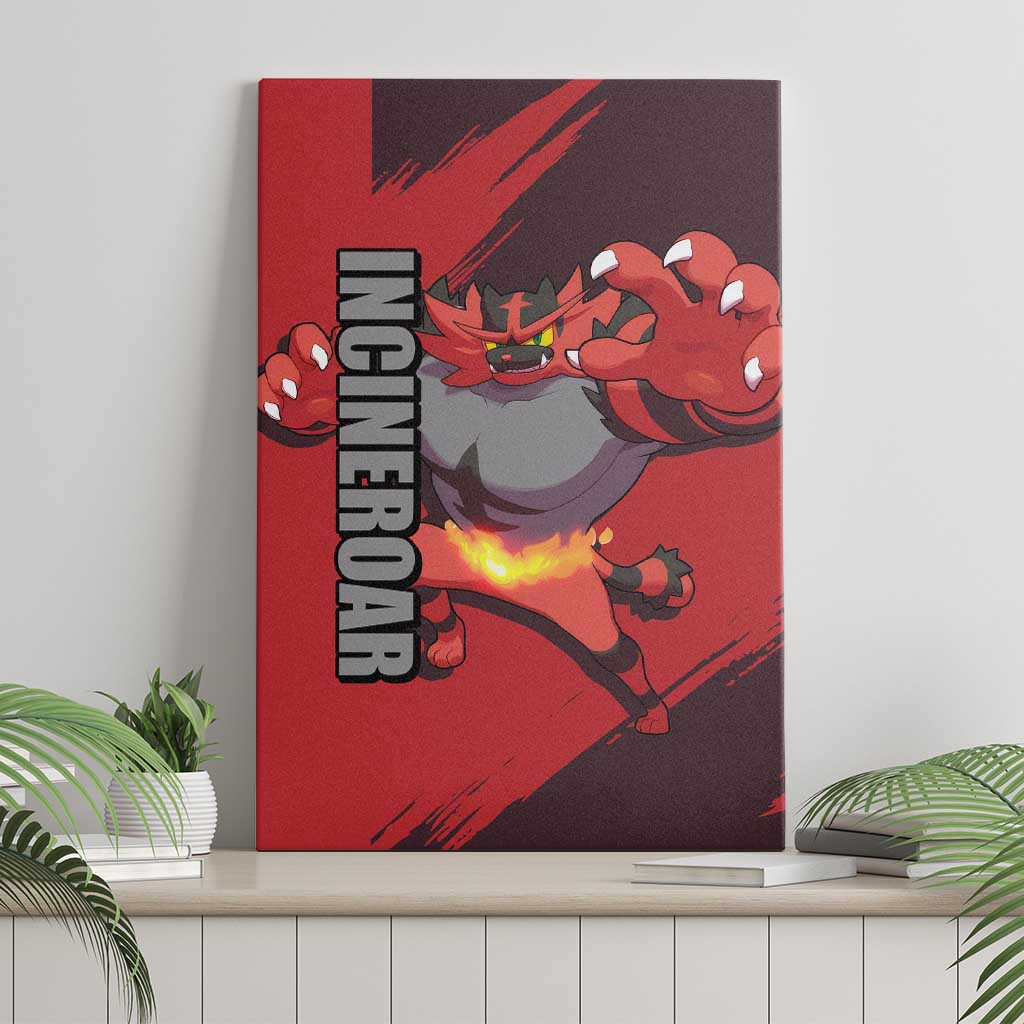 Incineroar Pokemon Canvas Wall Art Anime Style Ts04