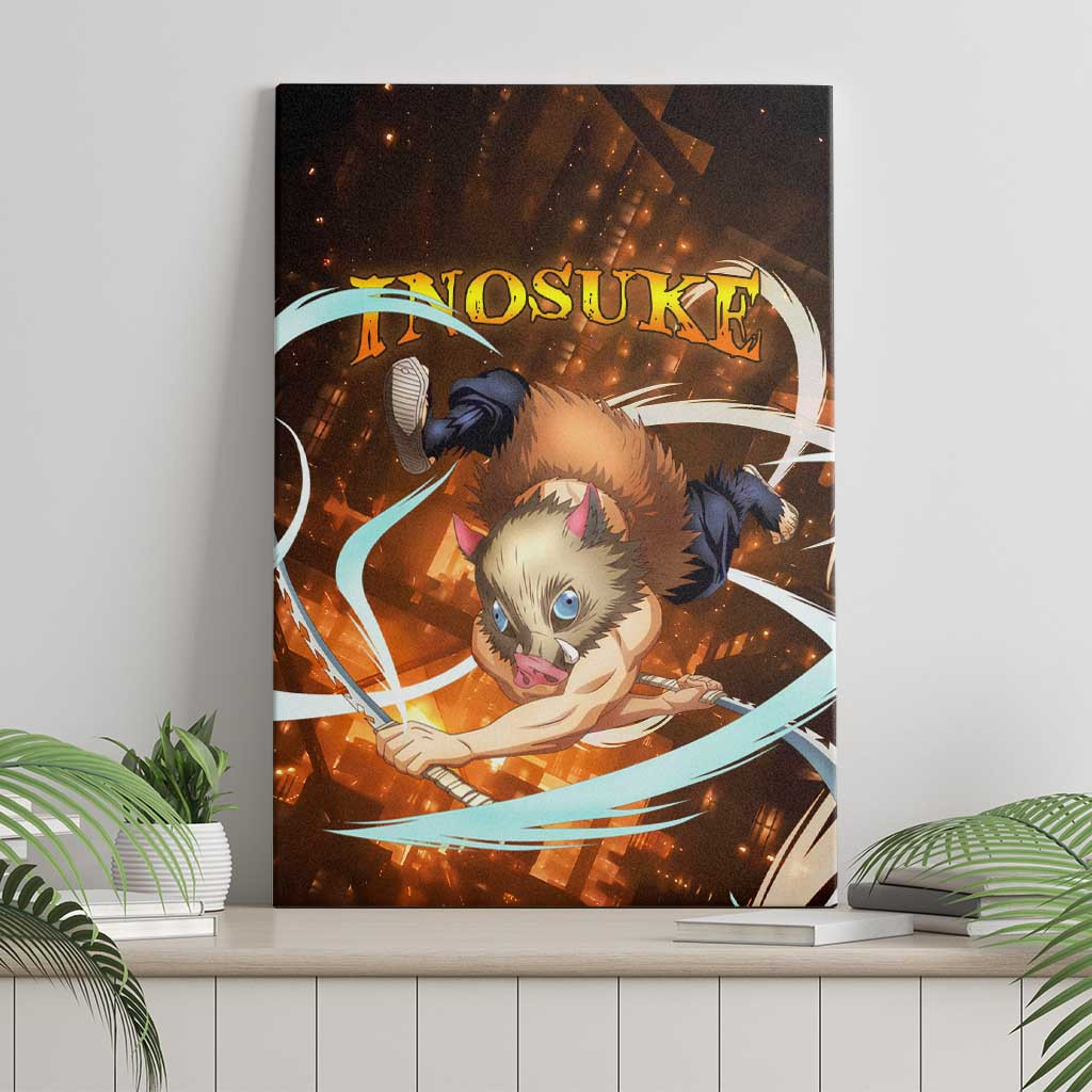 Inosuke Infinity Castle Demon Slayer Canvas Wall Art Anime Style Ts04