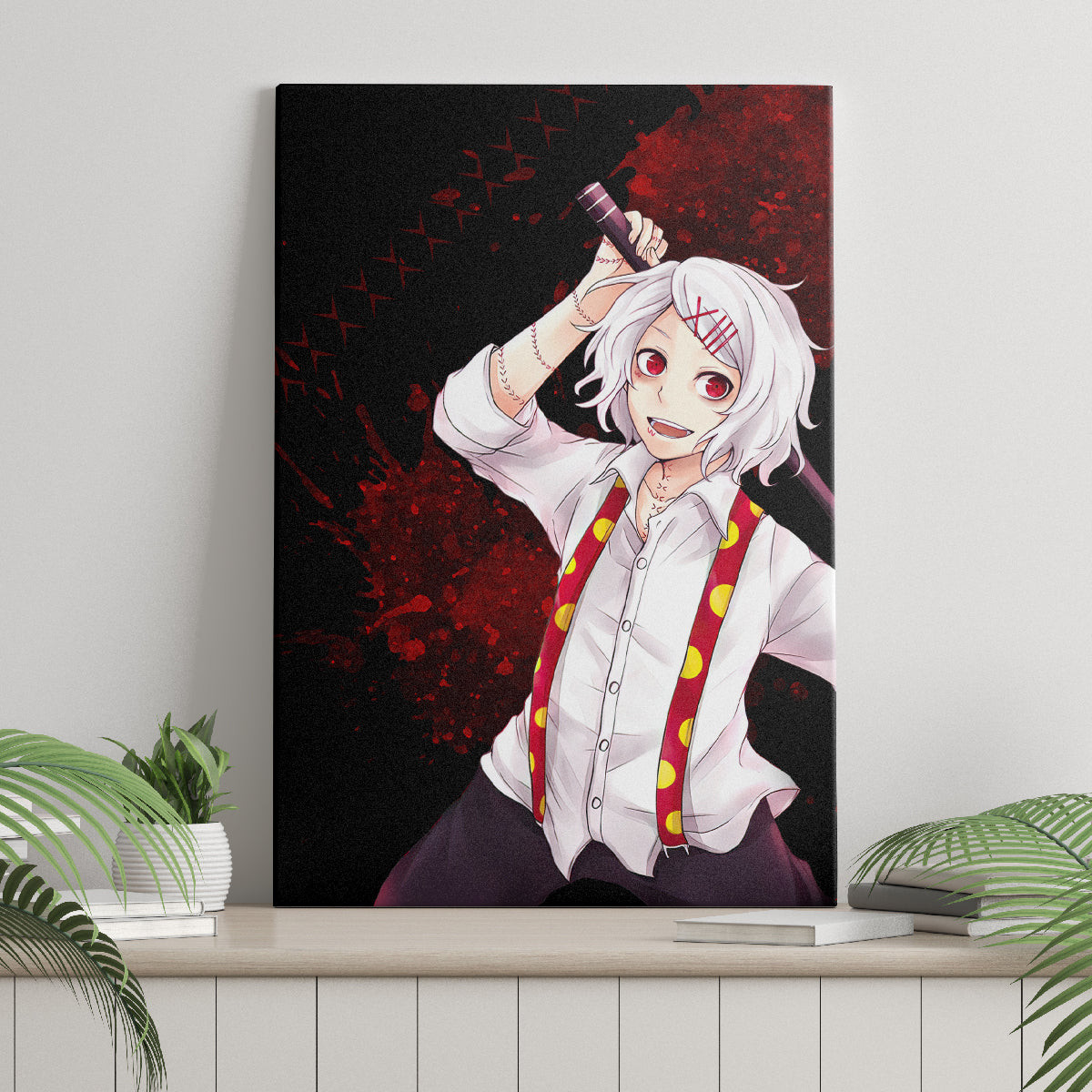 Juuzou Suzuya Tokyo Ghoul Canvas Wall Art Anime Grunge Style
