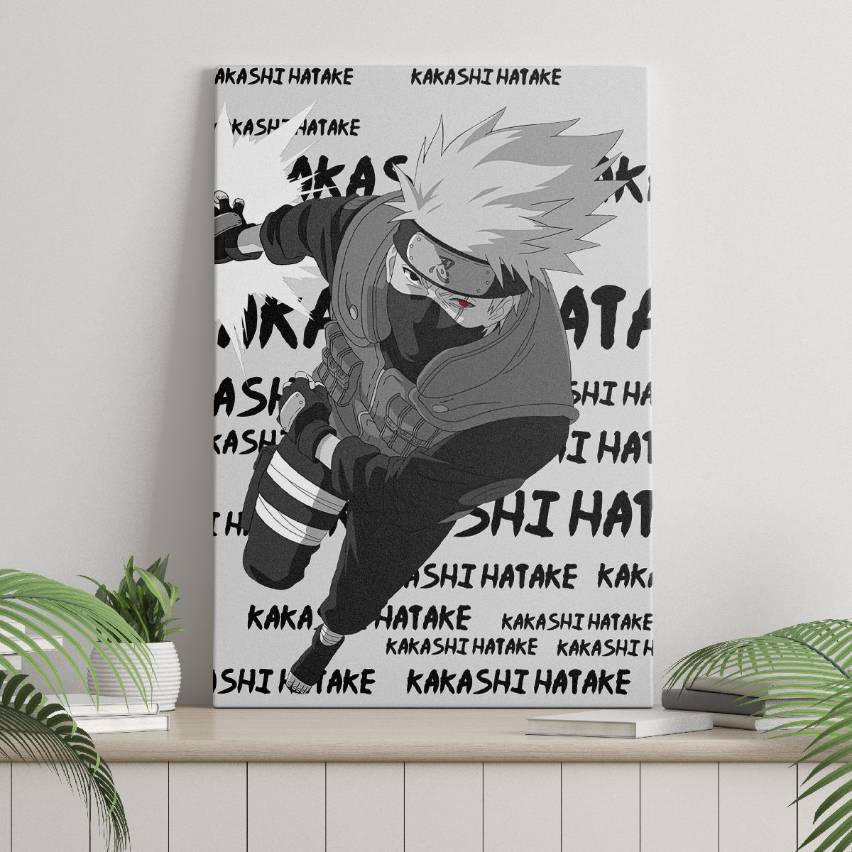 Kakashi Hatake Anime Style Manga Canvas Wall Art