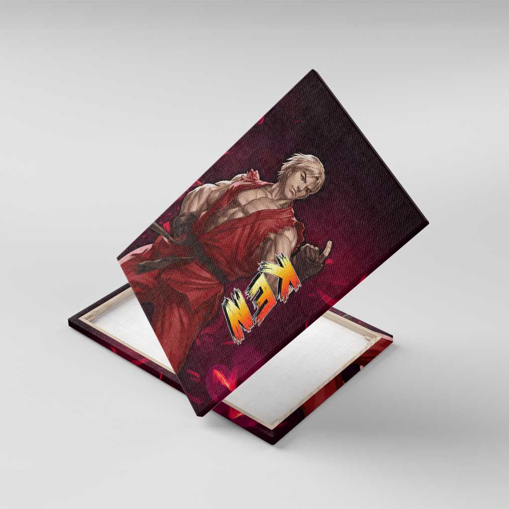 Ken Street Fighter Canvas Wall Art Anime Style Ts04