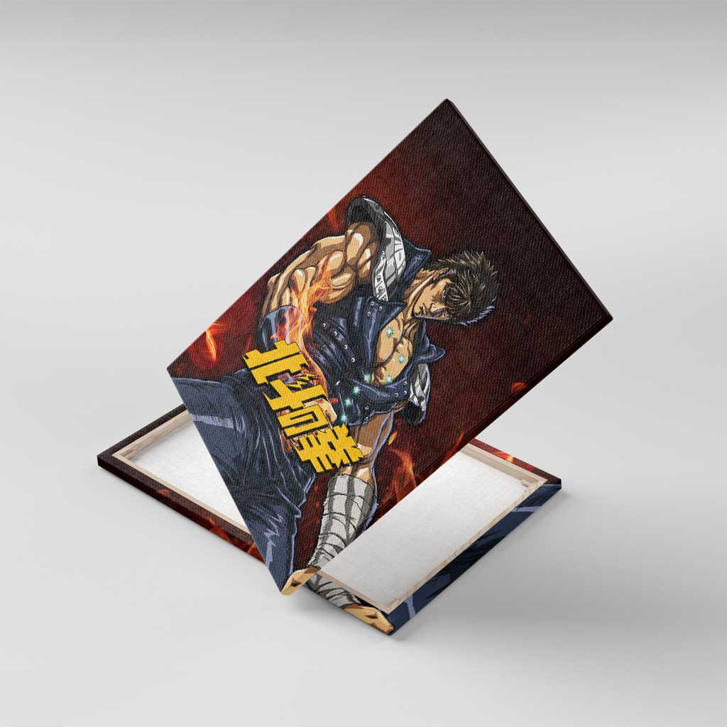 Kenshiro Fist Of The North Star Canvas Wall Art Anime Style