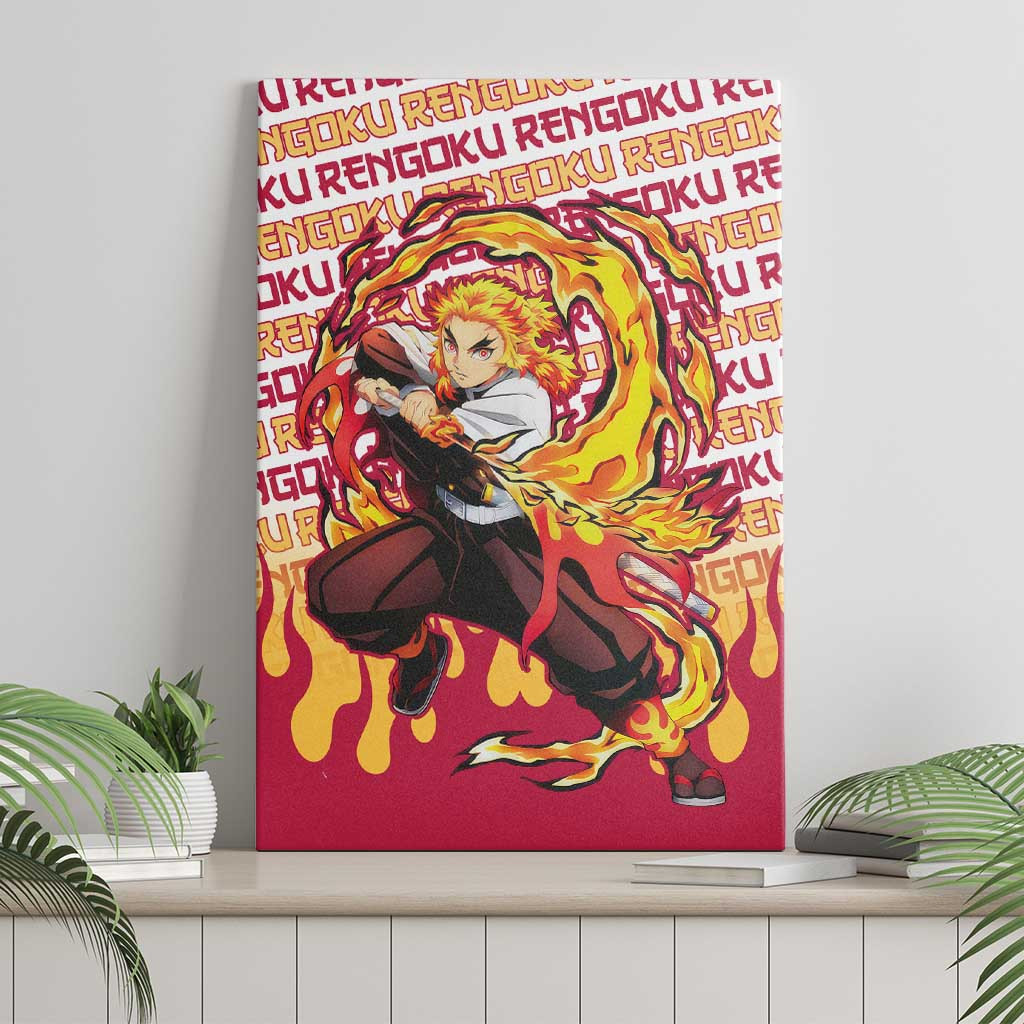Kyojuro Rengoku Demon Slayer Canvas Wall Art Anime Mix Pattern Style Ts04