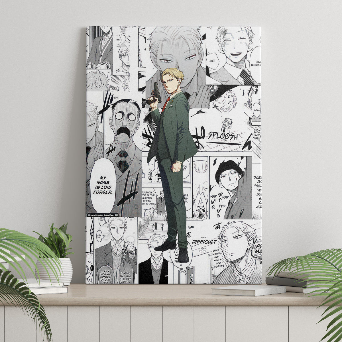 Loid Forger Spy X Family Canvas Wall Art Manga Mix Anime Style