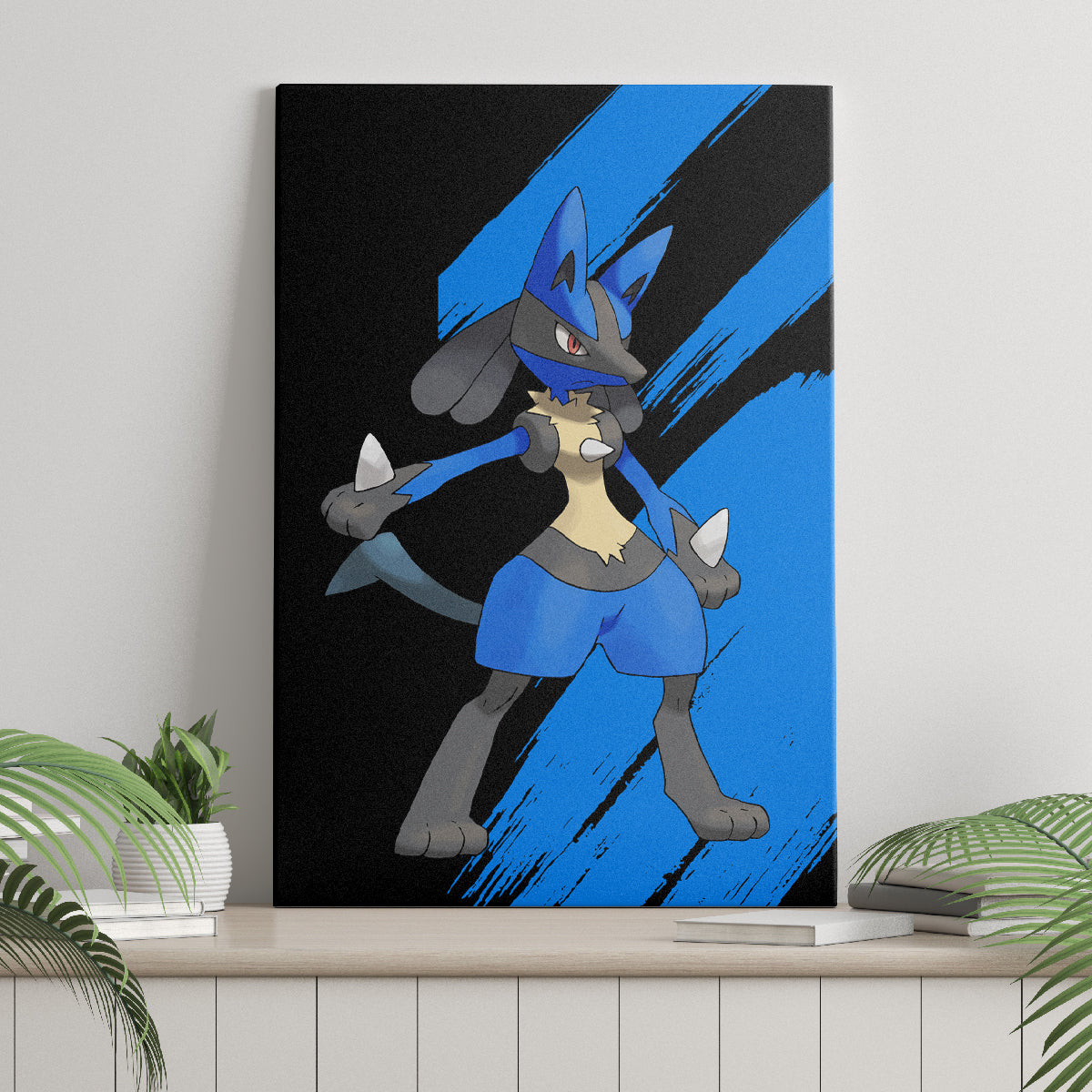 Lucario Mix Mega Evolved Canvas Wall Art