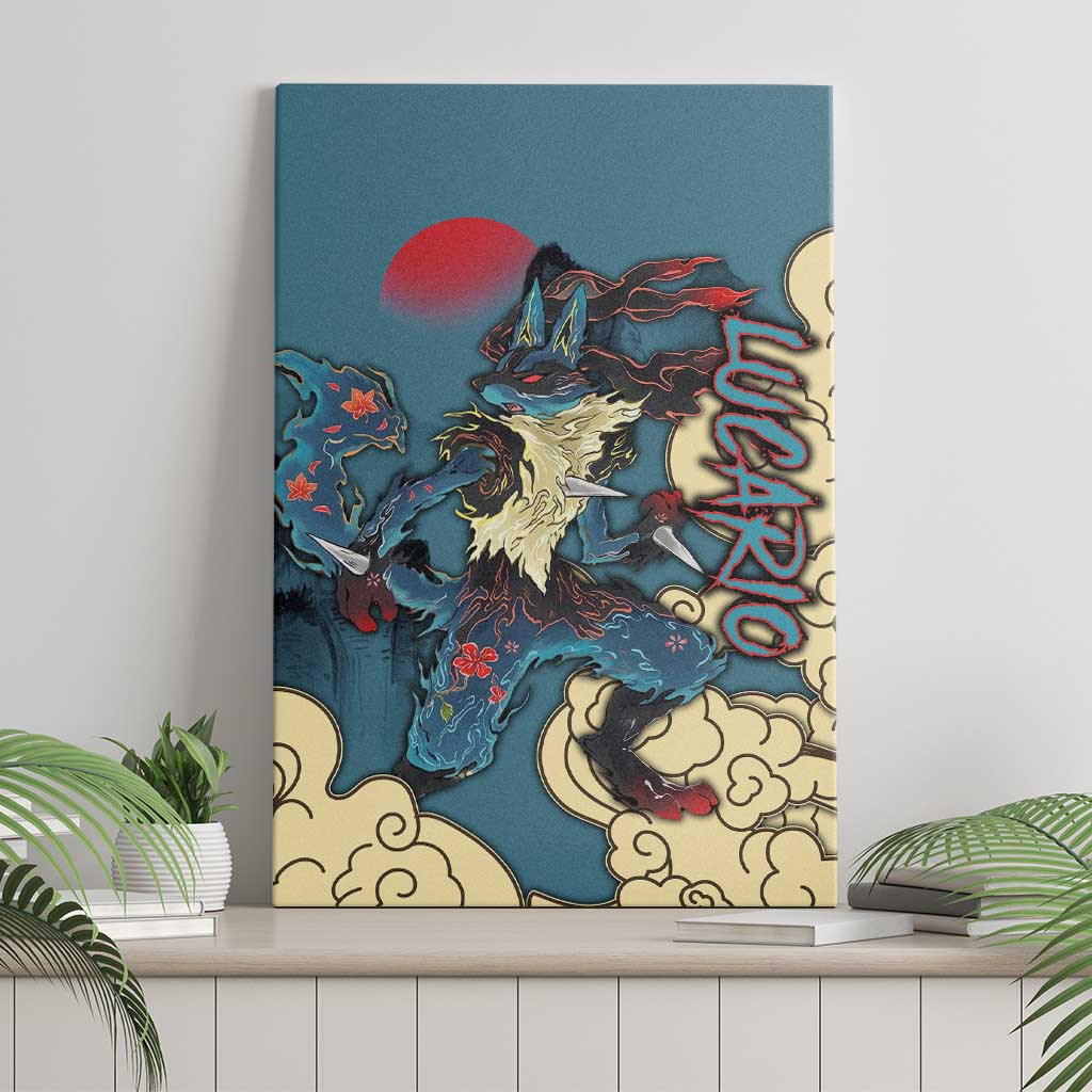 Lucario Pokemon Canvas Wall Art Anime Japan Art Style
