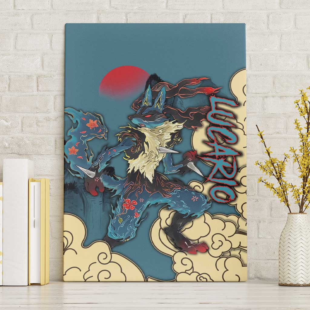 Lucario Pokemon Canvas Wall Art Anime Japan Art Style