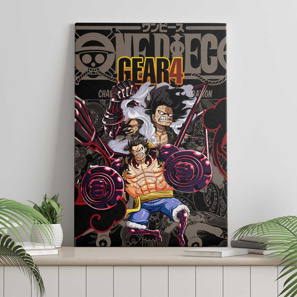 Luffy Gear 4 One Piece Canvas Wall Art Pattern Manga Mix Anime Style