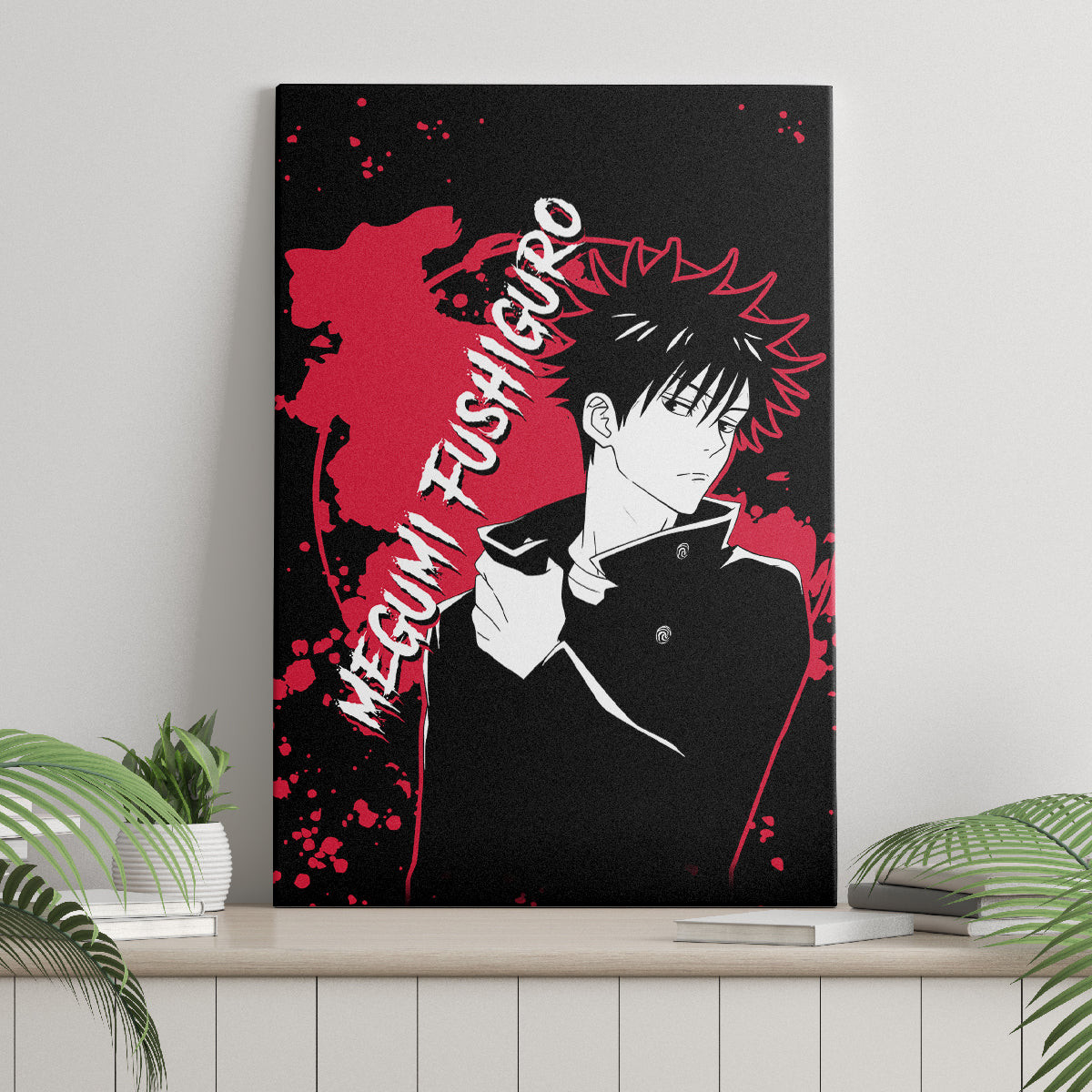 Megumi Fushiguro Jujutsu Kaisen Canvas Wall Art Manga Style Art