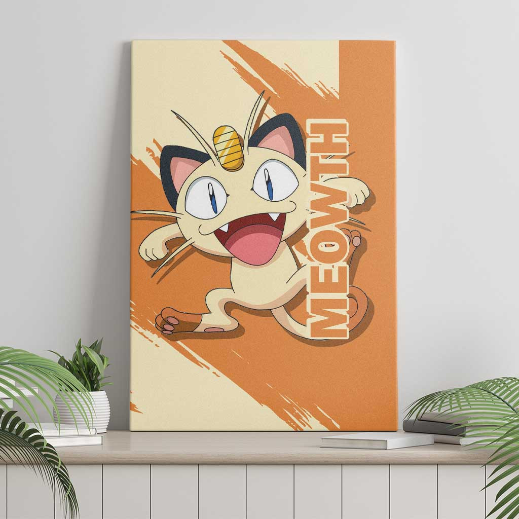 Meowth Pokemon Canvas Wall Art Anime Style Ts04