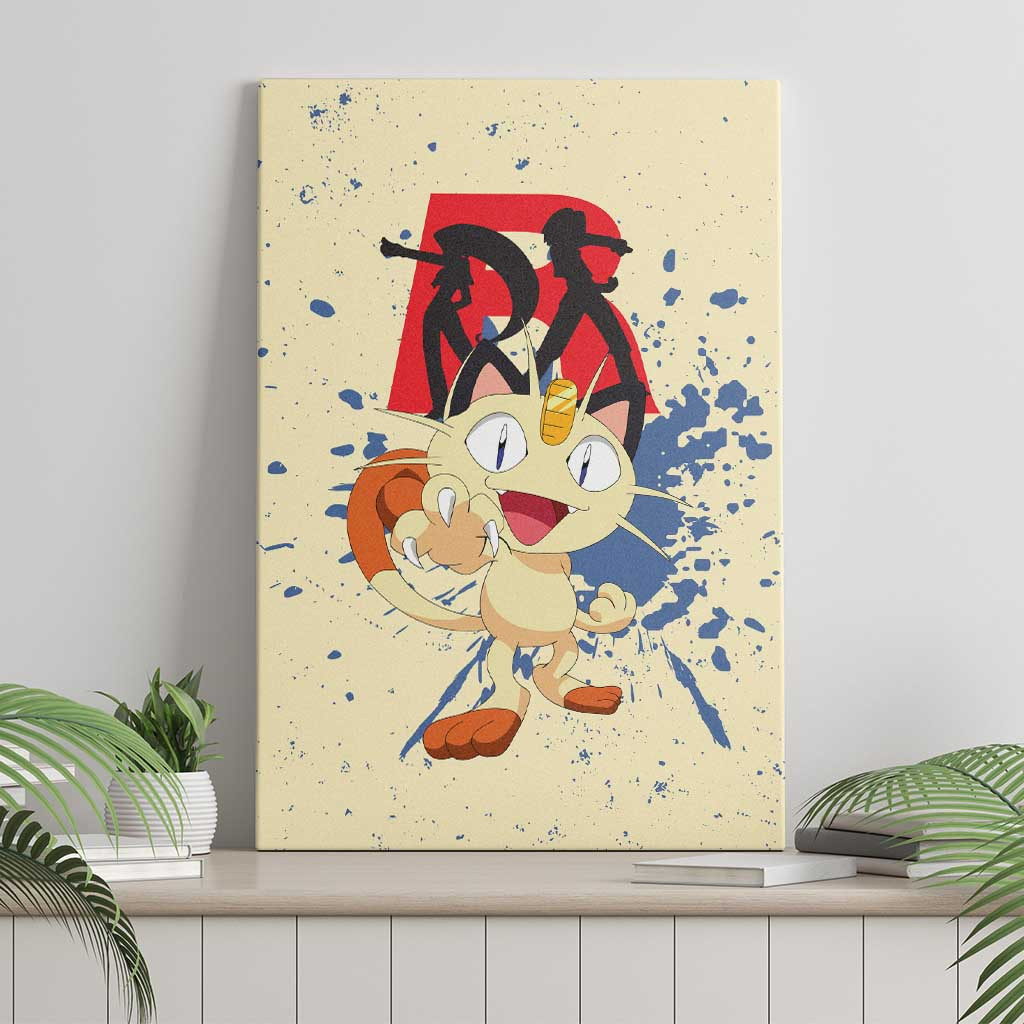 Meowth Pokemon Canvas Wall Art Anime Style Ts04