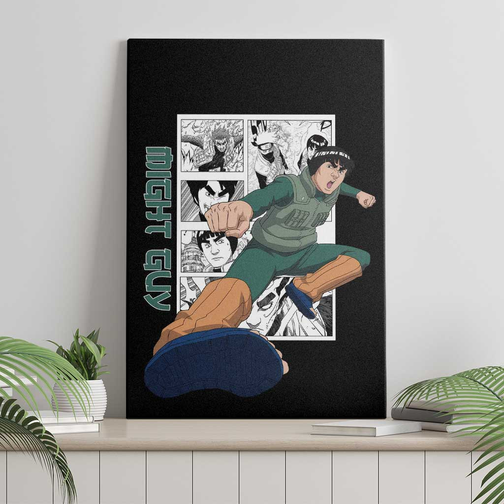 Might Guy Naruto Canvas Wall Art Anime Mix Manga Style