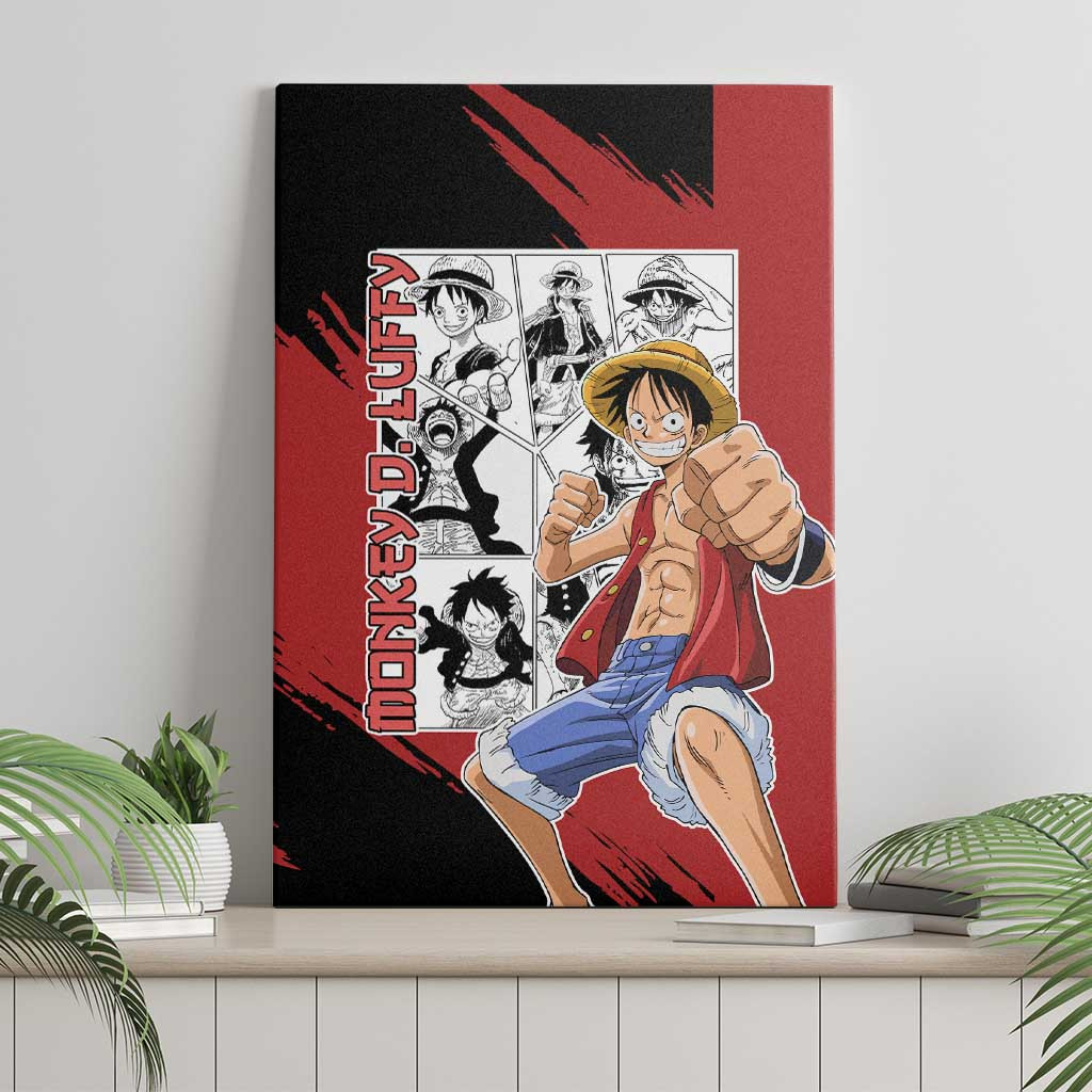 Monkey D Luffy One Piece Canvas Wall Art Anime Mix Manga Style