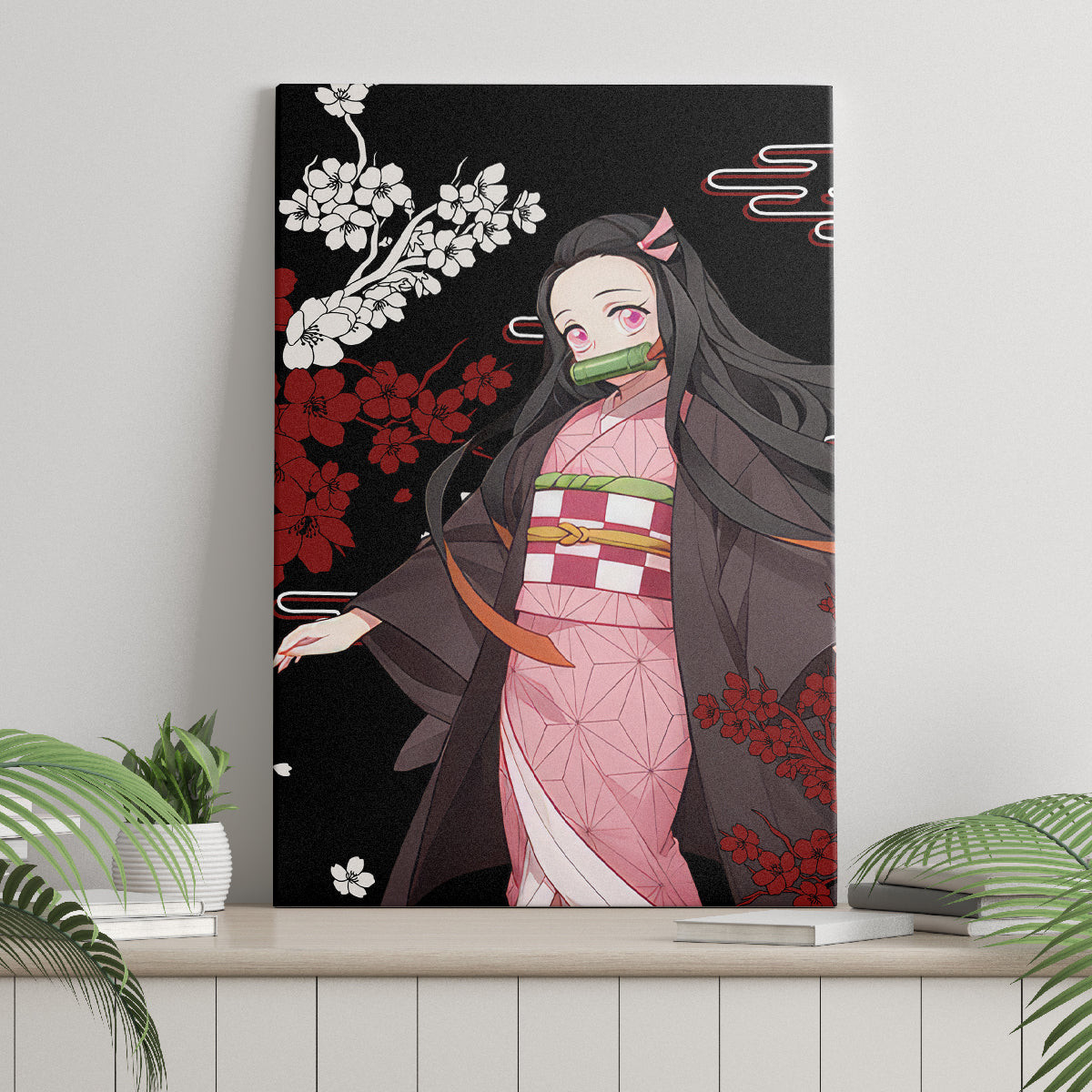 Nezuko Kamado Hoodie Demon Slayer Canvas Wall Art