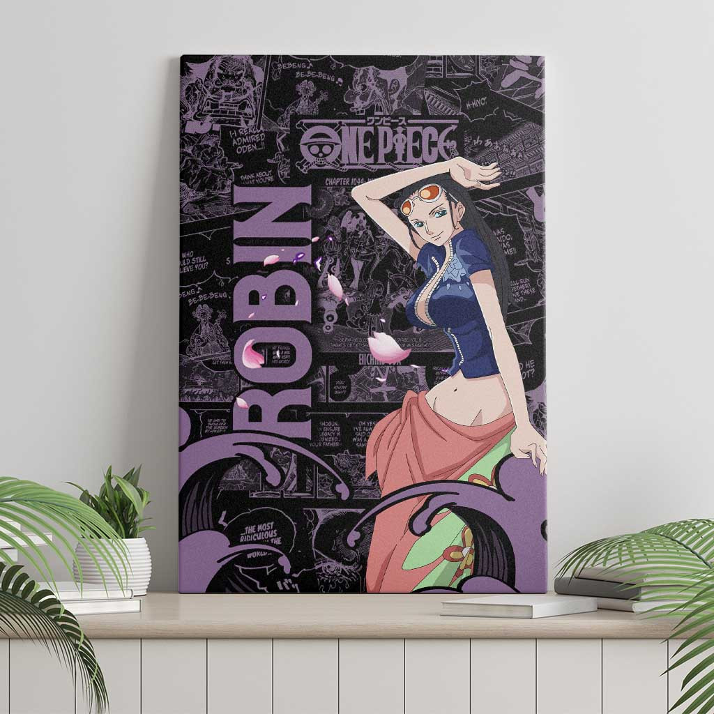 Nico Robin One Piece Canvas Wall Art Pattern Manga Mix Anime Style