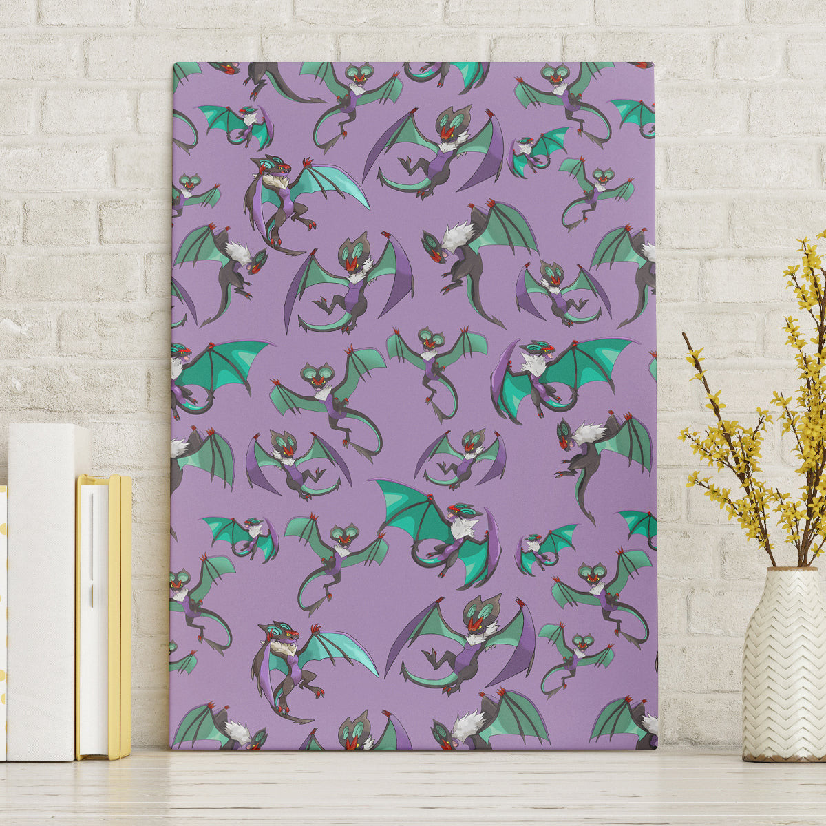Noivern Pattern Style Canvas Wall Art
