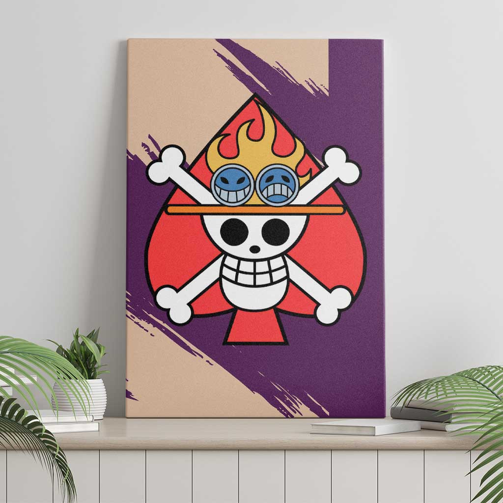 Portgas D Ace One Piece Canvas Wall Art Anime Uniform Style