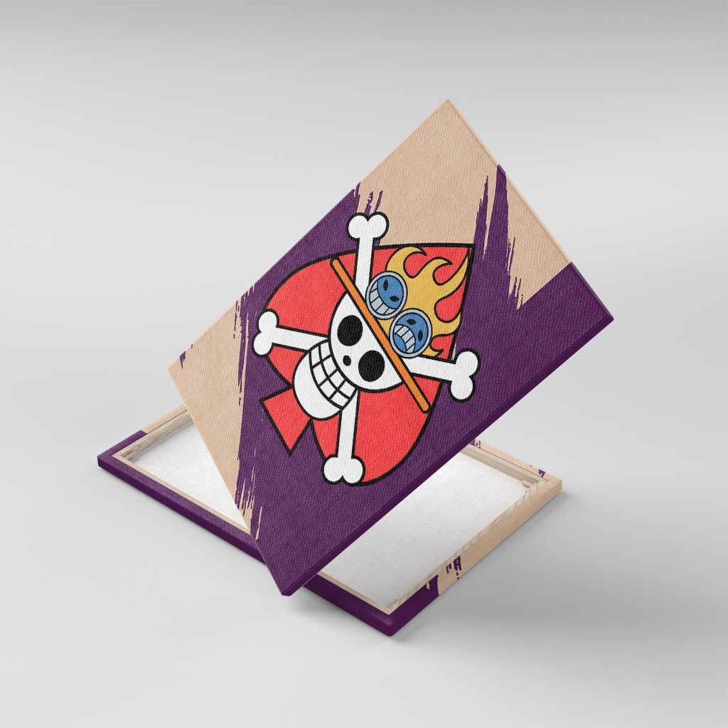 Portgas D Ace One Piece Canvas Wall Art Anime Uniform Style