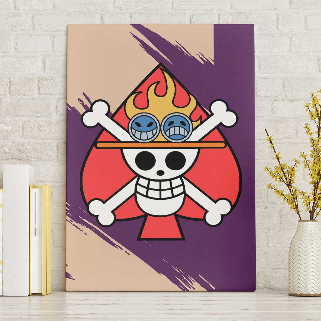 Portgas D Ace One Piece Canvas Wall Art Anime Uniform Style