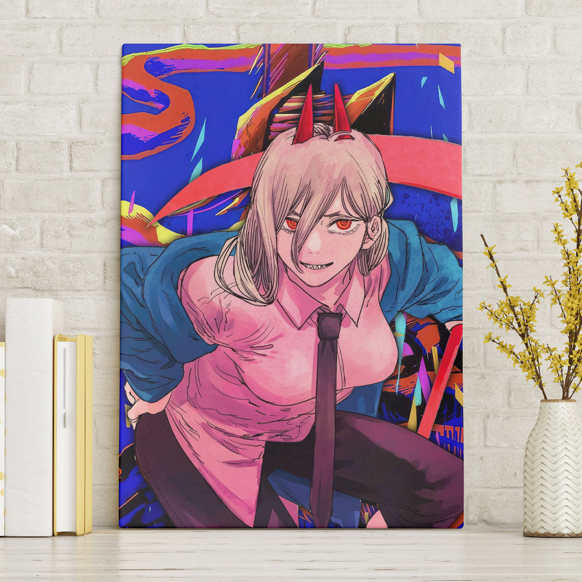 Power Chansaw Man Canvas Wall Art