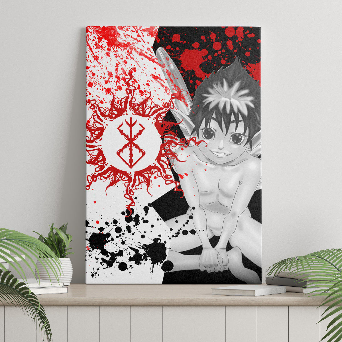Puck Berserk Canvas Wall Art Grunge Blood Style