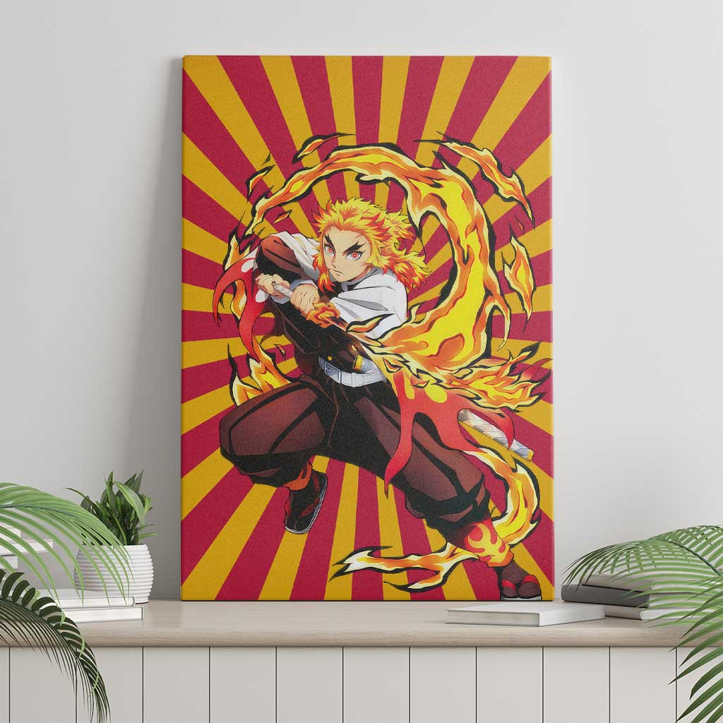 Rengoku Demon Slayer Canvas Wall Art Anime Style