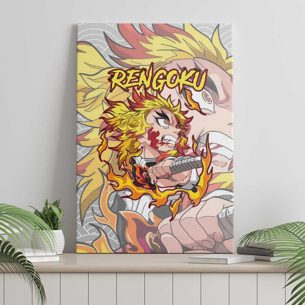 Rengoku Kyojuro Demon Slayer Canvas Wall Art Anime Style Ts04