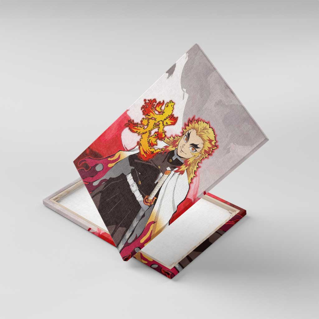 Rengoku Kyoujurou Demon Slayer Canvas Wall Art Anime Style Ts04