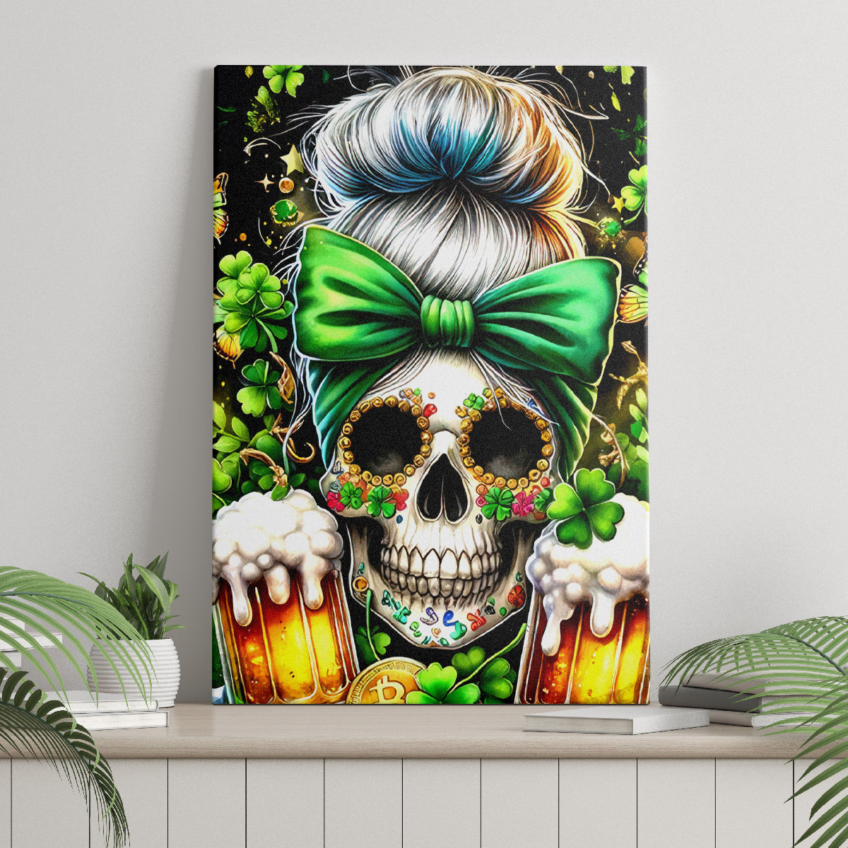 Rose Skull Canvas Wall Art No Matter How Much I Try To Be Fucking Nice Dt01